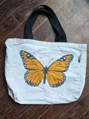 Canvas Butterfly Tote Bag
